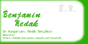 benjamin medak business card